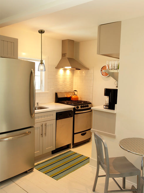 Modern Brass Mini Stem Pendant Light Glass Kitchen Fixture